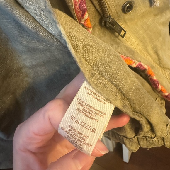 Free people embroidered green jacket size 8 - Picture 8 of 8